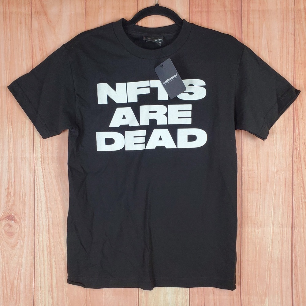 The Hundreds T Shirt Mens Small Black Graphic Print NFTS Are Dead Adam Bomb Logo
